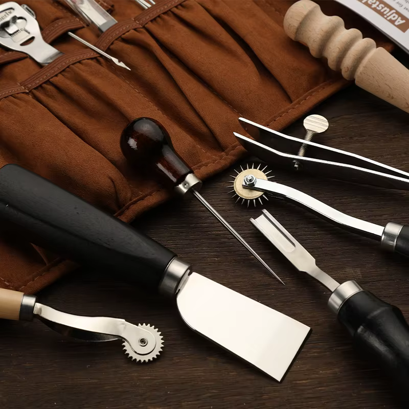 Intentional Living Shop 34 Leather hand stitching and carving kit for DIY repairs