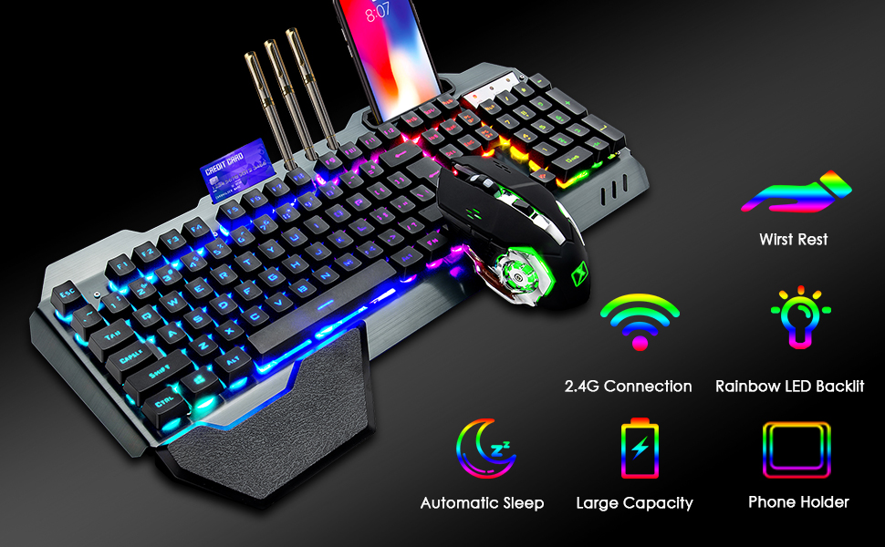 Intentional Living Shop 27 K680 Wireless LED Keyboard and Mouse Combo